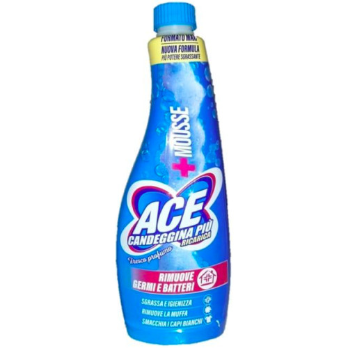 Універсальний засіб Ace MOUSSE CANDEGGINA FRESCO PROFUMO з ефектом відбілювання, запаска, 700 мл